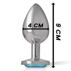 INTENSE - ALUMINIUM-METALL-ANAL-STECKER BLAUES HERZ, GRÖSSE L - Vanelion Paradise