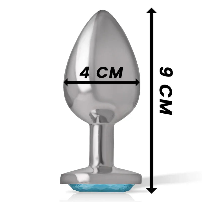 INTENSE - ALUMINIUM-METALL-ANAL-STECKER BLAUES HERZ, GRÖSSE L - Vanelion Paradise