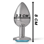 INTENSE - ALUMINIUM-METALL-ANAL-STECKER, BLAUES HERZ, GRÖSSE M - Vanelion Paradise