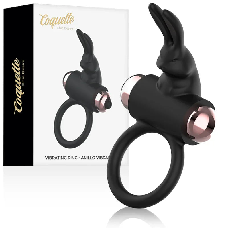 COQUETTE CHIC DESIRE - COCKRING MIT VIBRATOR SCHWARZ/ GOLD - Vanelion Paradise