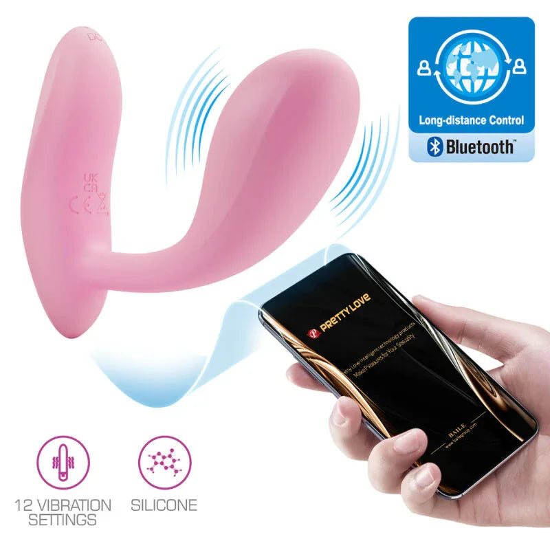 PRETTY LOVE - BAIRD G-SPOT 12 VIBRATIONEN WIEDERAUFLADBARE ROSA APP - Vanelion Paradise