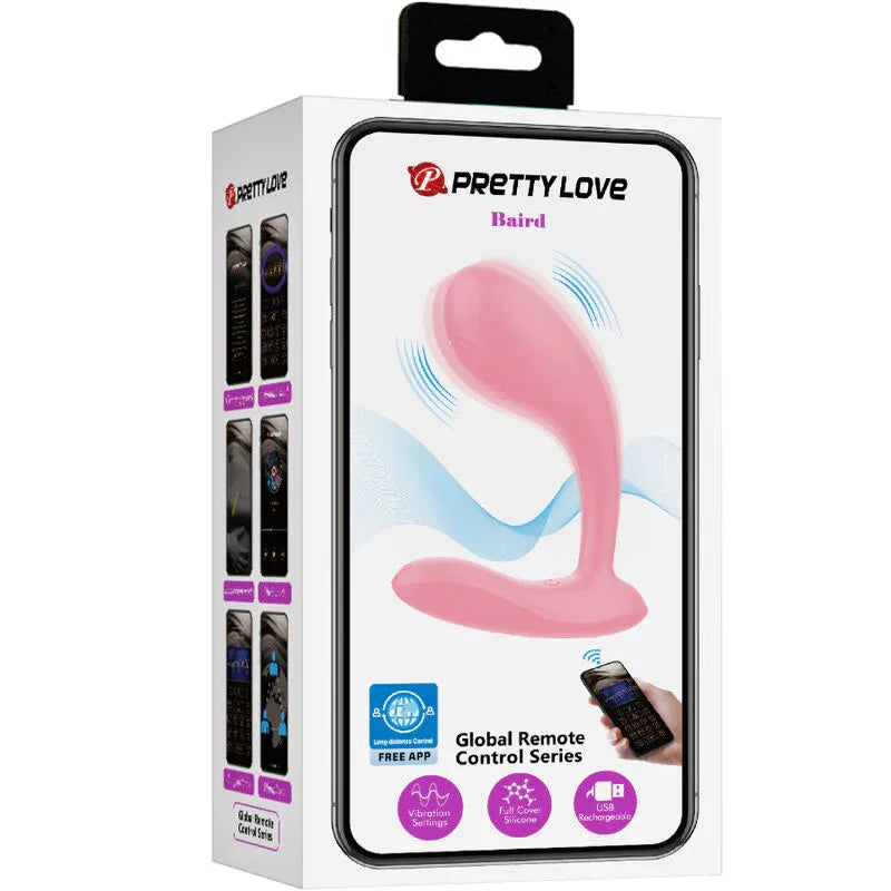 PRETTY LOVE - BAIRD G-SPOT 12 VIBRATIONEN WIEDERAUFLADBARE ROSA APP - Vanelion Paradise