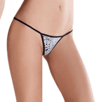 PASSION - EROTISCHE LINIE WEISSER THONG, EINE GRÖSSE, TIERDRUCK - Vanelion Paradise