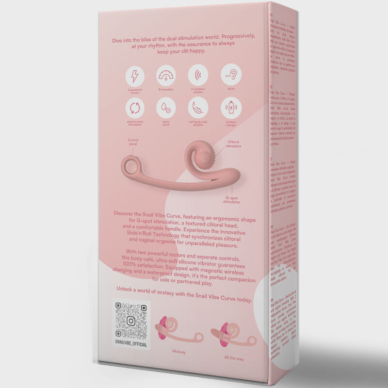 SNAIL VIBE - CURVE VIBRATOR ROSA