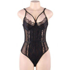 QUEEN LINGERIE - SCHWARZER SPITZEN-TEDDY S/M - Vanelion Paradise