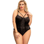 QUEEN LINGERIE - SCHWARZER SPITZEN-TEDDY S/M - Vanelion Paradise
