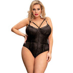 QUEEN LINGERIE - SCHWARZER SPITZEN-TEDDY S/M - Vanelion Paradise