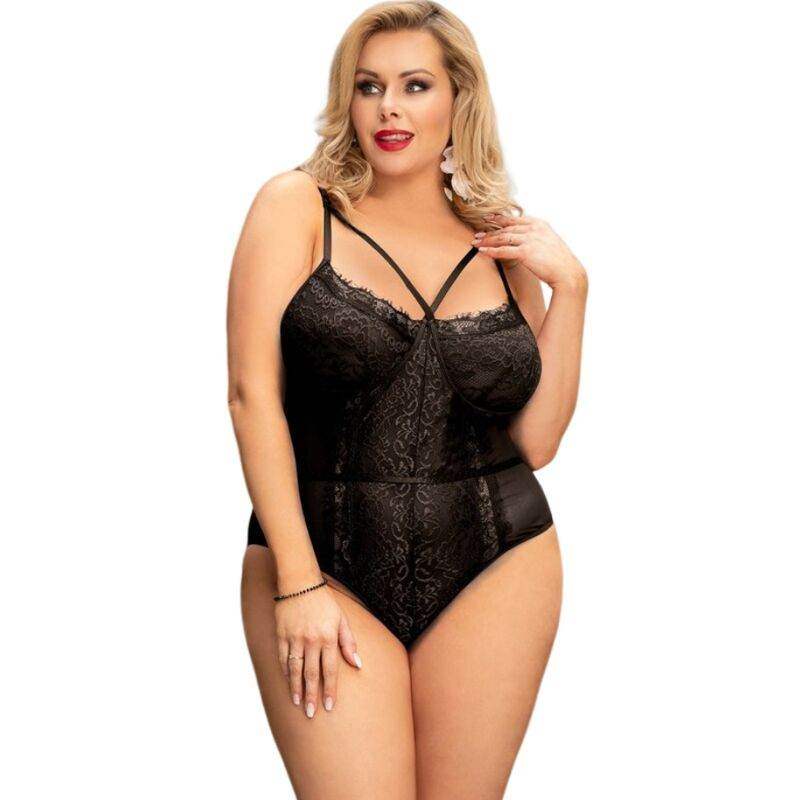 QUEEN LINGERIE - SCHWARZER SPITZEN-TEDDY S/M - Vanelion Paradise
