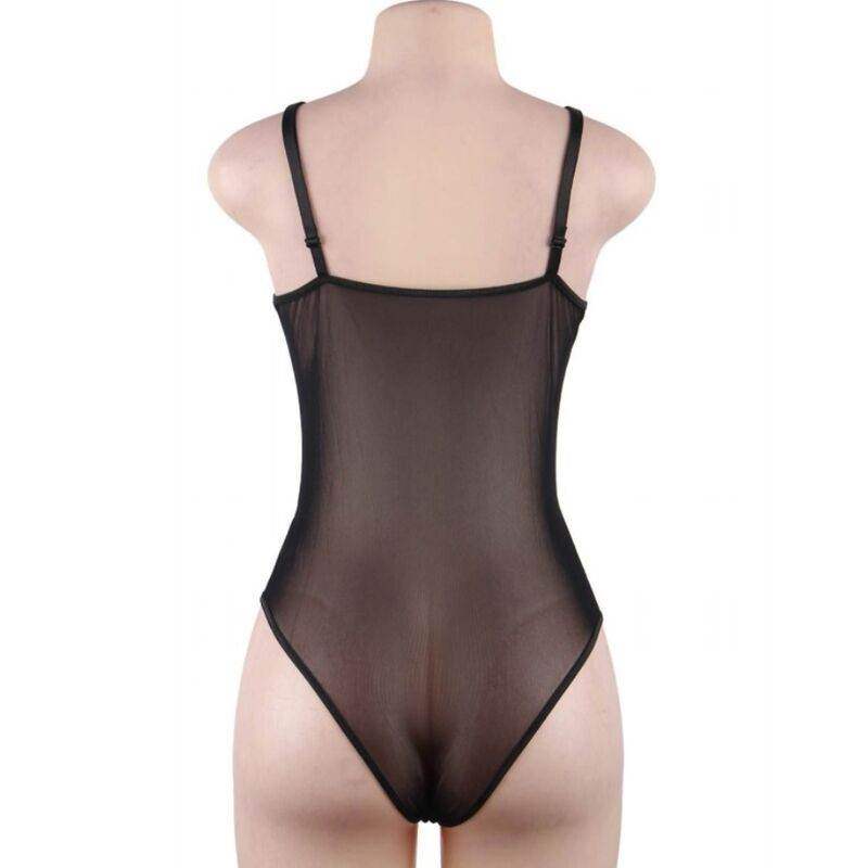 QUEEN LINGERIE - SCHWARZER SPITZEN-TEDDY S/M - Vanelion Paradise