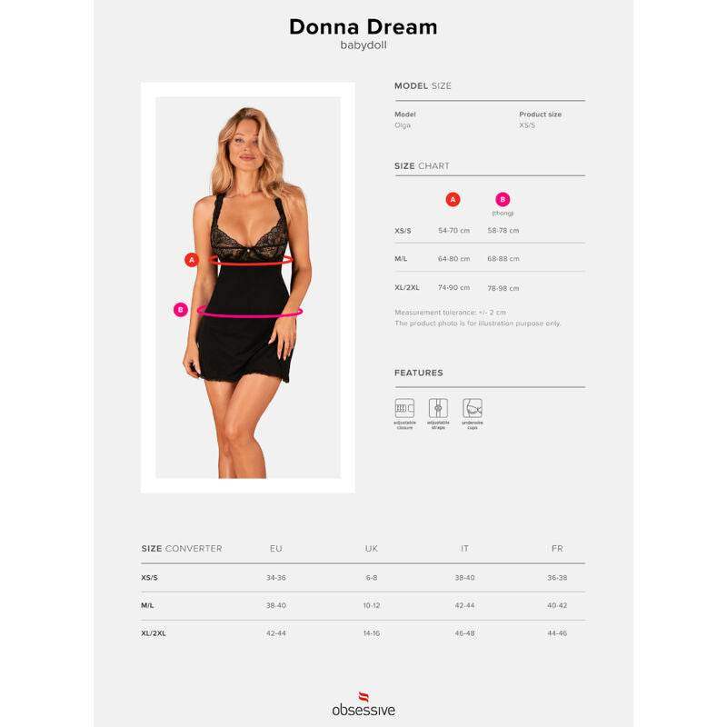 OBSESSIVE - DONNA DREAM BABYDOLL XS/S - Vanelion Paradise
