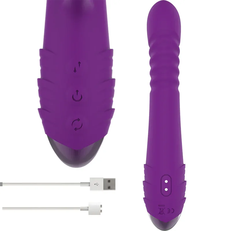 INTENSE - IGGY MULTIFUNKTIONS-WIEDERAUFLADBARER VIBRATOR UP & DOWN MIT KLITORELSTIMULATOR LILA - Vanelion Paradise
