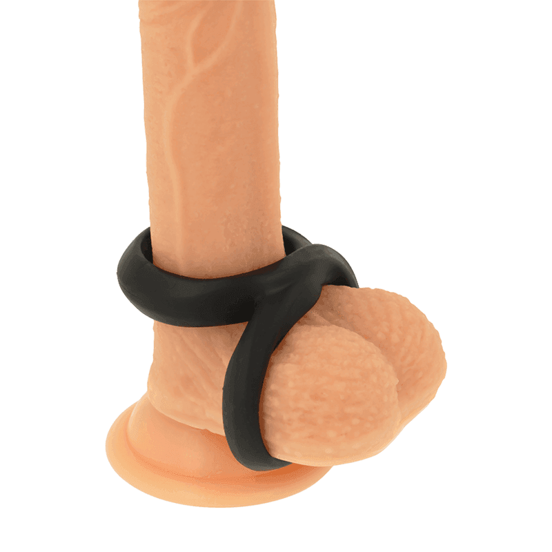 POWERING - SUPER FLEXIBLER UND WIDERSTANDSFÄHIGER PENIS- UND HODENRING PR12 SCHWARZ - Vanelion Paradise