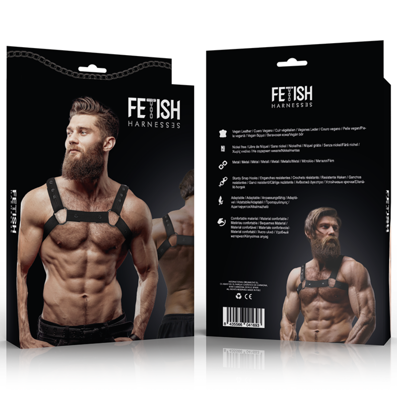 FETISH SUBMISSIVE ATTITUDE - VERSTELLBARER NEOPREN-BRUST-SPORTGURT FÜR MÄNNER