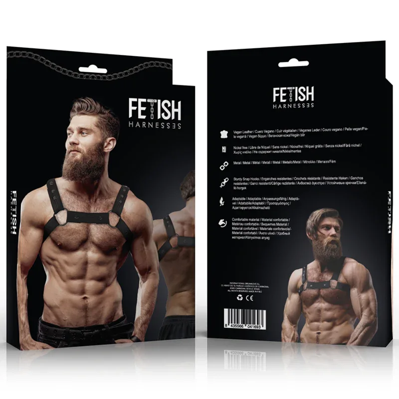 FETISH SUBMISSIVE ATTITUDE - VERSTELLBARER NEOPREN-BRUST-SPORTGURT FÜR MÄNNER - Vanelion Paradise