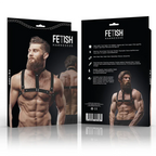 Herren-Harness aus veganem Leder mit Halskette – verstellbarer Brustgurt - Vanelion Paradise