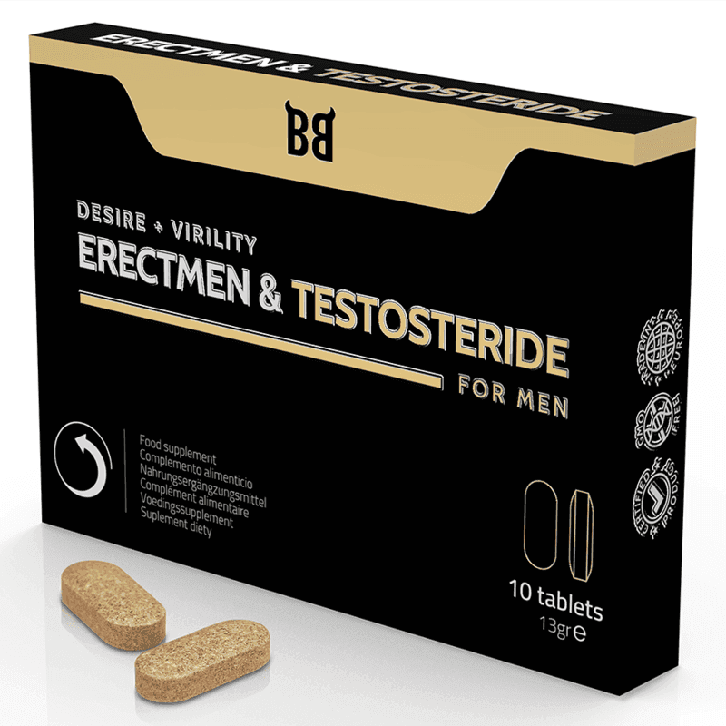 BLACK BULL - ERECTMEN & TESTOSTERID POWER UND TESTOSTERON FÜR MÄNNER 10 KAPSELN - Vanelion Paradise