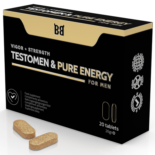 BLACK BULL - TESTOMEN & REINER ENERGIEVERSTÄRKER FÜR MÄNNER 20 KAPSELN