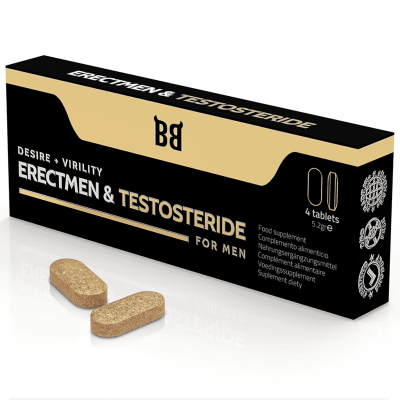 BLACK BULL - ERECTMEN & TESTOSTERID POWER UND TESTOSTERON FÜR MÄNNER 4 KAPSELN - Vanelion Paradise
