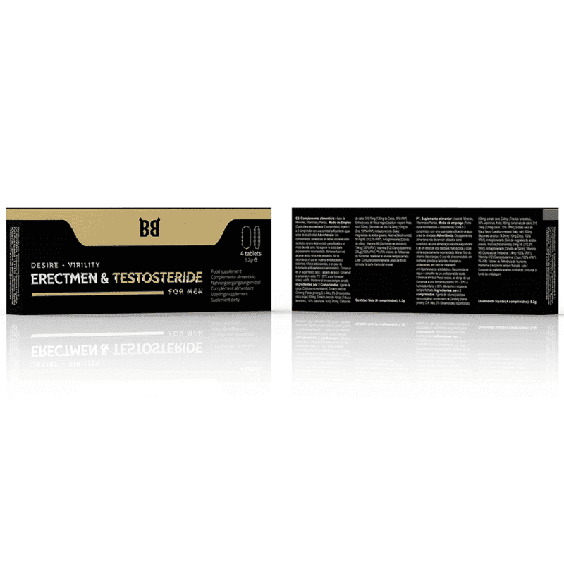 BLACK BULL - ERECTMEN & TESTOSTERID POWER UND TESTOSTERON FÜR MÄNNER 4 KAPSELN - Vanelion Paradise