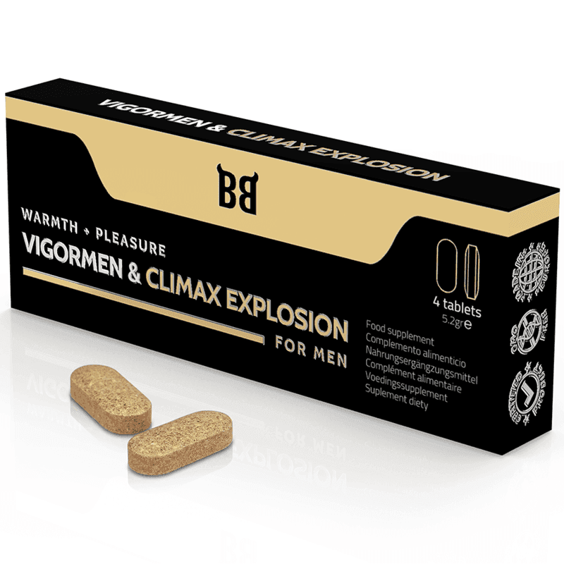BLACK BULL - VIGORMEN & CLIMAX EXPLOSION MEHR VERGNÜGEN FÜR MÄNNER 4 KAPSELN - Vanelion Paradise