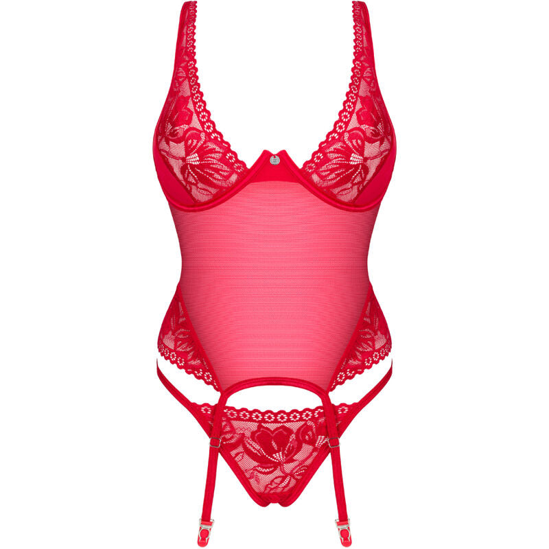 OBSESSIVE - LACELOVE KORSETT ROT XS/S