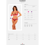 OBSESSIVE - LACELOVE SET ZWEITEILIG CUPLESS ROT XS/S - Vanelion Paradise