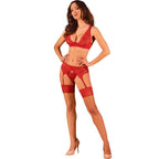 OBSESSIVE - LACELOVE ROTE SPITZENSTRUMPFHOSE XS/S - Vanelion Paradise