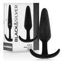 BLACK&SILVER - KAEL SILIKON ANALPLUG MIT MITTLEREM GRIFF - Vanelion Paradise