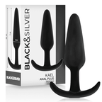 BLACK&SILVER - KAEL SILIKON ANALPLUG MIT MITTLEREM GRIFF - Vanelion Paradise