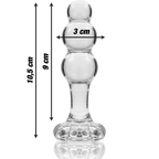 NEBULA SERIES BY IBIZA - MODELL 1 STECKER BOROSILIKATGLAS TRANSPARENT 10.5 CM -O- 3 CM - Vanelion Paradise