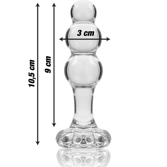 NEBULA SERIES BY IBIZA - MODELL 1 STECKER BOROSILIKATGLAS TRANSPARENT 10.5 CM -O- 3 CM