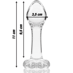 NEBULA SERIES BY IBIZA - MODELL 2 ANALPLUG BOROSILIKATGLAS KLAR 11 CM -O- 3.5 CM - Vanelion Paradise