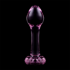 NEBULA SERIES BY IBIZA - MODELL 2 ANALPLUG BOROSILIKATGLAS ROSA 11 CM -O- 3.5 CM