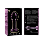 NEBULA SERIES BY IBIZA - MODELL 2 ANALPLUG BOROSILIKATGLAS ROSA 11 CM -O- 3.5 CM