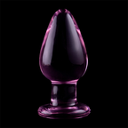 NEBULA SERIES BY IBIZA - MODELL 3 ANALPLUG BOROSILIKATGLAS ROSA 11 CM -O- 5 CM