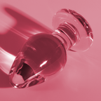 NEBULA SERIES BY IBIZA - MODELL 3 ANALPLUG BOROSILIKATGLAS ROSA 11 CM -O- 5 CM