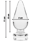 NEBULA SERIES BY IBIZA - MODELL 4 ANALPLUG BOROSILIKATGLAS KLAR 11 CM -O- 5 CM - Vanelion Paradise