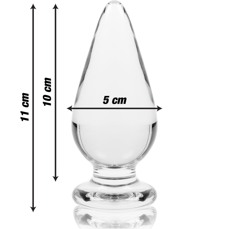 NEBULA SERIES BY IBIZA - MODELL 4 ANALPLUG BOROSILIKATGLAS KLAR 11 CM -O- 5 CM