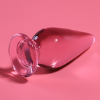 NEBULA SERIES BY IBIZA - MODELL 4 ANALPLUG BOROSILIKATGLAS ROSA 11 CM -O- 5 CM