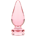 NEBULA SERIES BY IBIZA - MODELL 4 ANALPLUG BOROSILIKATGLAS ROSA 11 CM -O- 5 CM