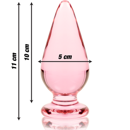 NEBULA SERIES BY IBIZA - MODELL 4 ANALPLUG BOROSILIKATGLAS KLAR 11 CM -O- 5 CM