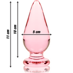 NEBULA SERIES BY IBIZA - MODELL 4 ANALPLUG BOROSILIKATGLAS ROSA 11 CM -O- 5 CM