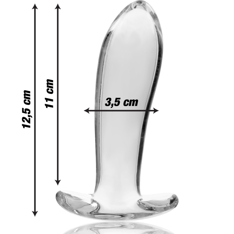 NEBULA SERIES BY IBIZA - MODELL 5 ANALPLUG BOROSILIKATGLAS KLAR 12.5 CM -O- 3.5 CM