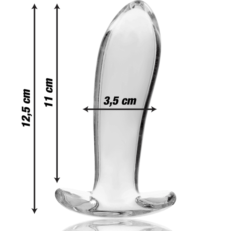 NEBULA SERIES BY IBIZA - MODELL 5 ANALPLUG BOROSILIKATGLAS KLAR 12.5 CM -O- 3.5 CM - Vanelion Paradise