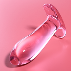 NEBULA SERIES BY IBIZA - MODELL 5 ANALPLUG BOROSILIKATGLAS ROSA 12.5 CM -O- 3.5 CM