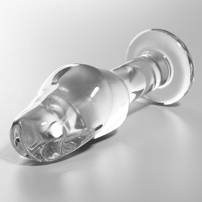 NEBULA SERIES BY IBIZA - MODELL 6 ANALPLUG BOROSILIKATGLAS KLAR 12.5 CM -O- 4 CM