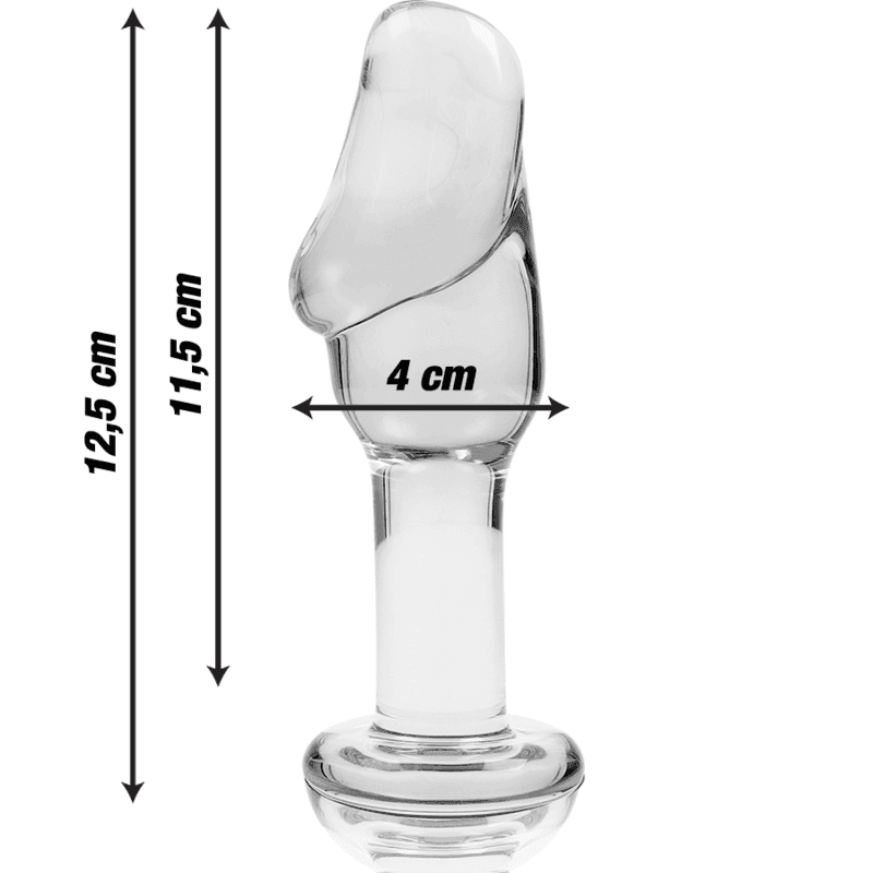 NEBULA SERIES BY IBIZA - MODELL 6 ANALPLUG BOROSILIKATGLAS KLAR 12.5 CM -O- 4 CM - Vanelion Paradise