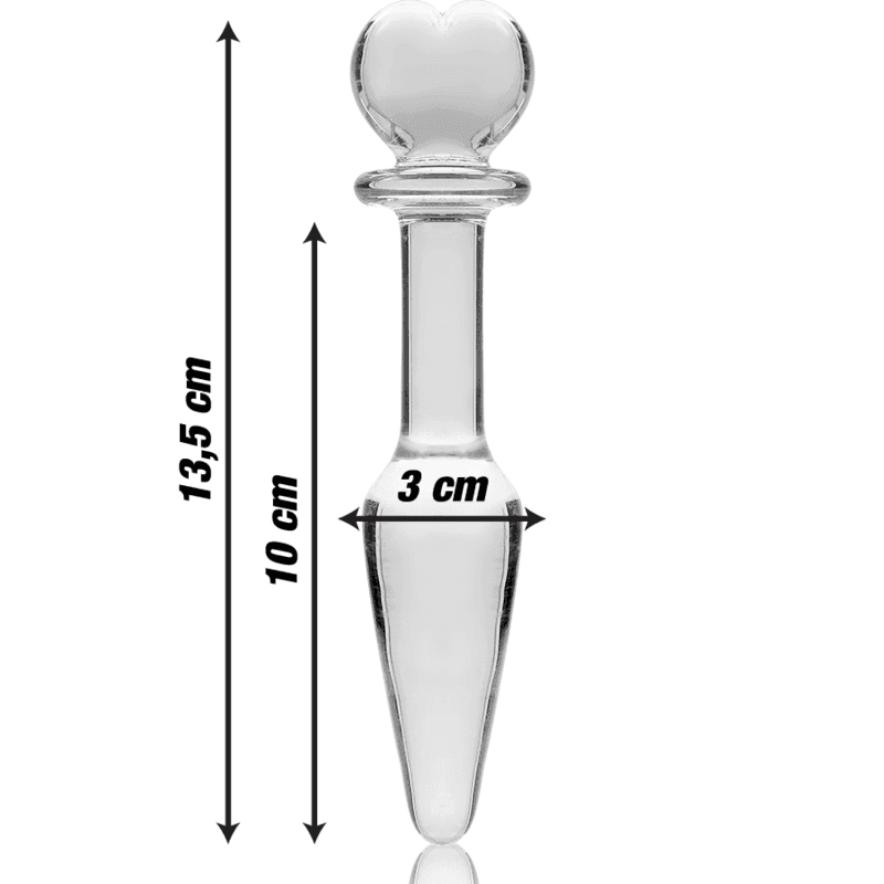 NEBULA SERIES BY IBIZA - MODEL 7 ANALPLUG BOROSILIKATGLAS KLAR 13.5 CM -O- 3 CM - Vanelion Paradise
