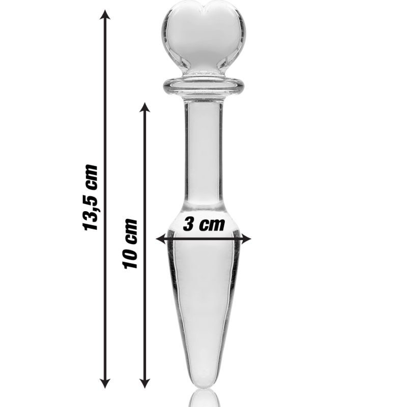 NEBULA SERIES BY IBIZA - MODEL 7 ANALPLUG BOROSILIKATGLAS KLAR 13.5 CM -O- 3 CM