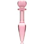 NEBULA SERIES BY IBIZA - MODELL 7 ANALPLUG BOROSILIKATGLAS ROSA 13.5 CM -O- 3 CM